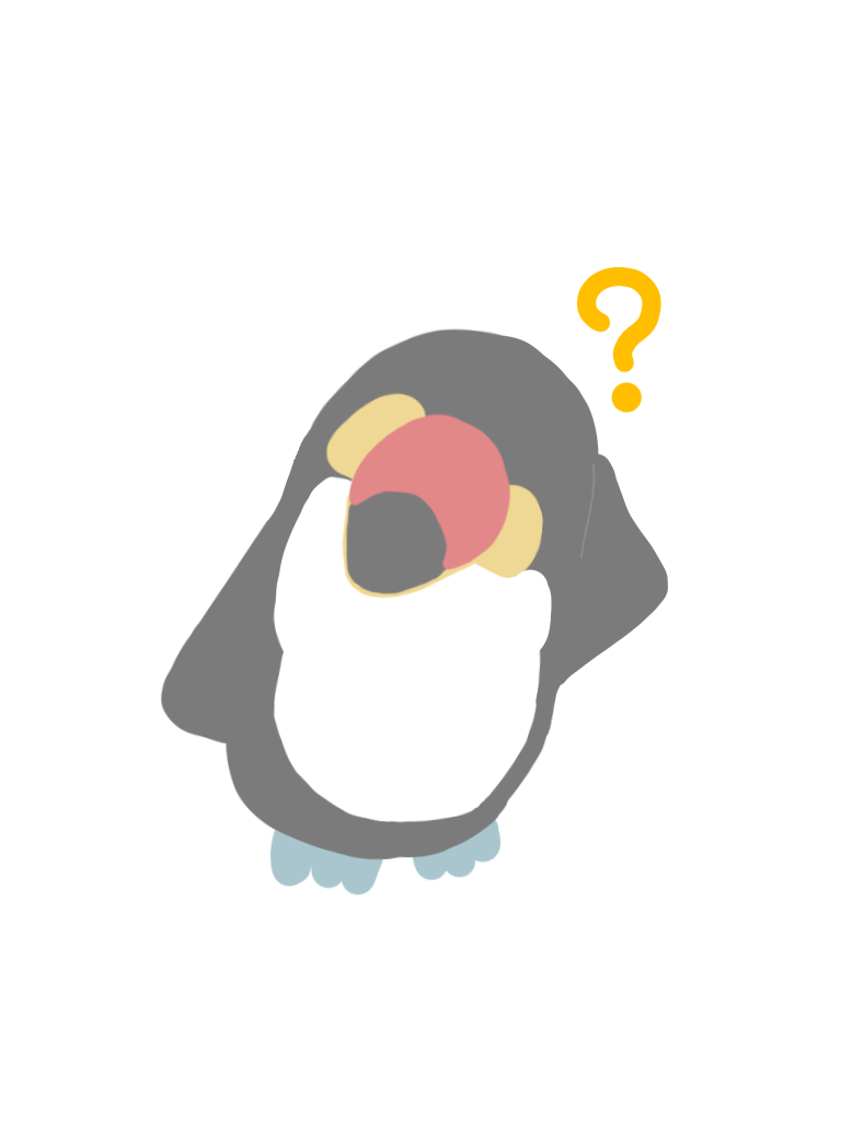 疑問を浮かべる”ねぐち”のイラスト