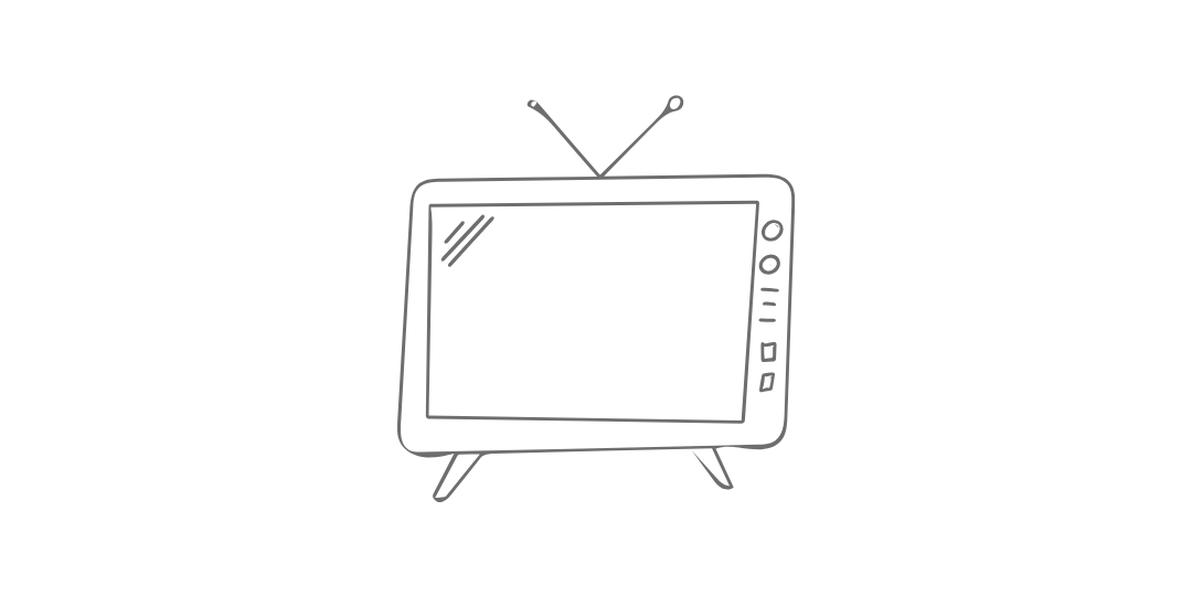 テレビの線画イラスト